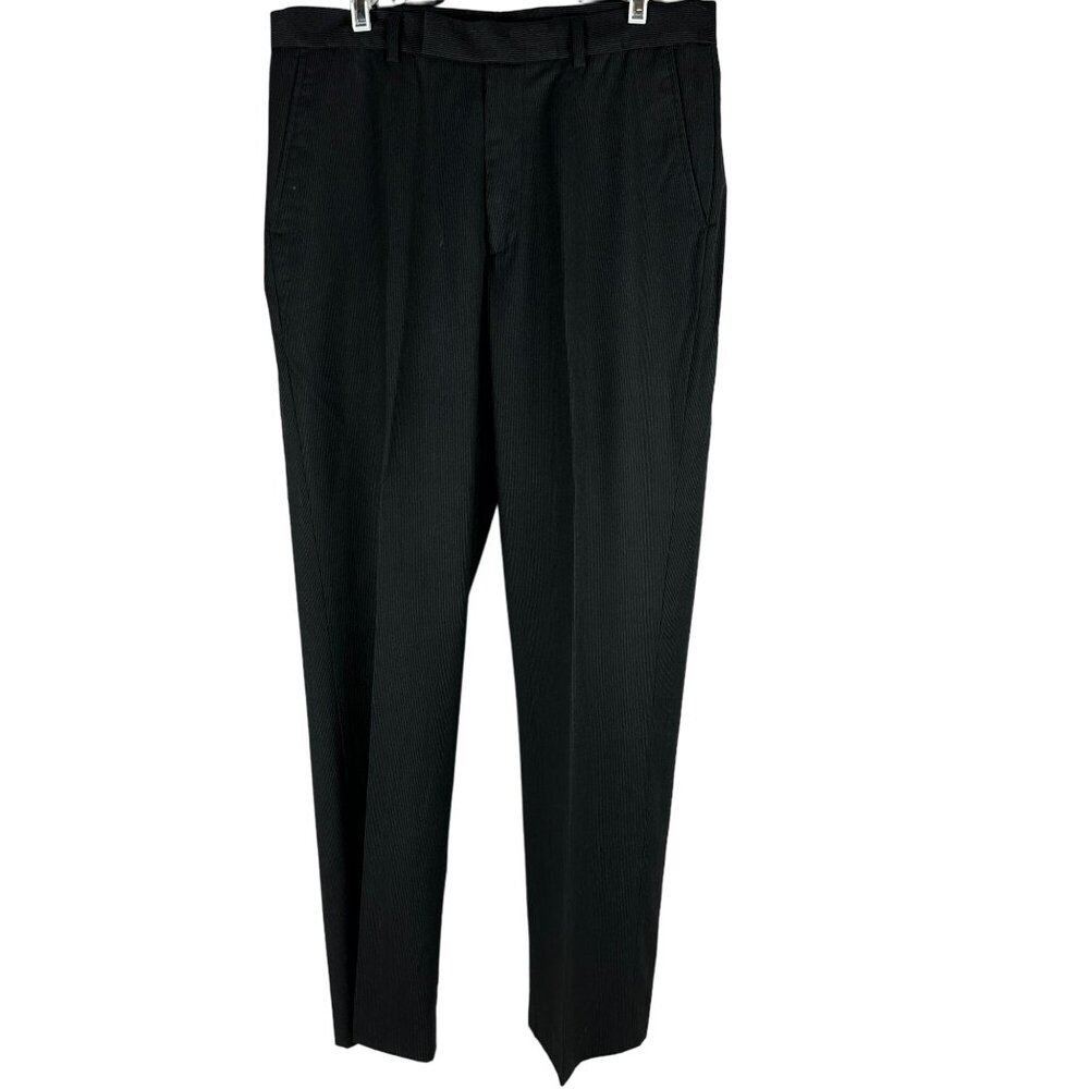 Retro Mens Black Dress Pants 36x32